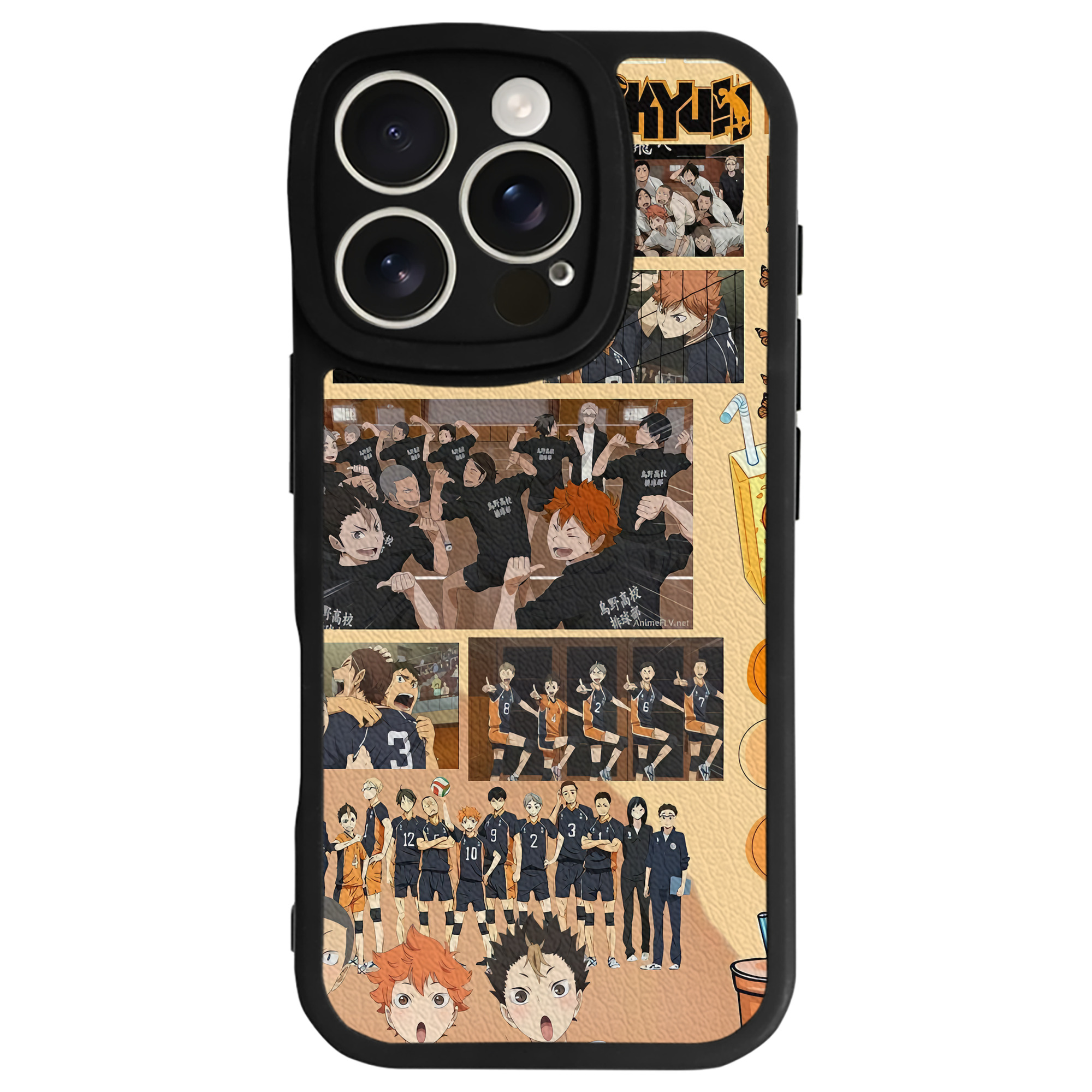 （画像用） ハイキュー!! Haikyu!! 【iPhone 16シリーズ対応】シリコンスマホケース（レザー調） 材質：シリコン